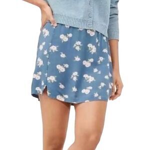 AE French Blue Floral Mini Skirt